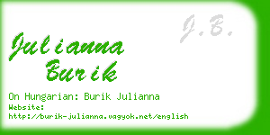 julianna burik business card